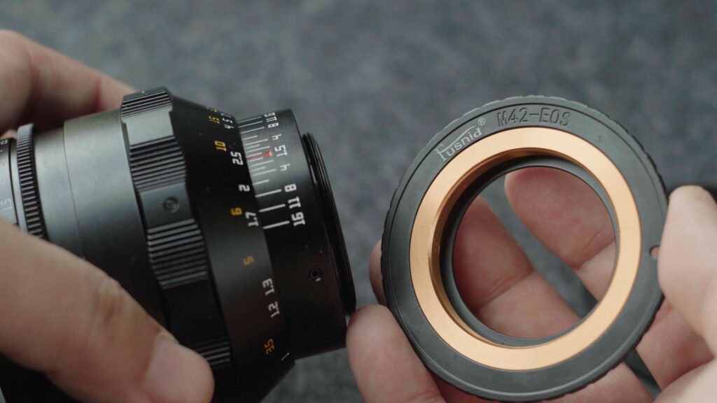 TTArtisan 75mm f1.5 M42 to EOS Fusnid adapter
